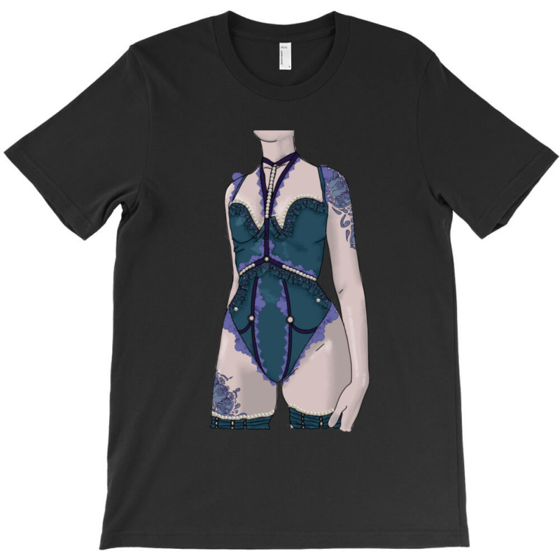 Sexy Lingerie Gothic Pastel Tattoo Harness Pinup Lady T-shirt | Artistshot