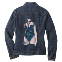 Sexy Lingerie Gothic Pastel Tattoo Harness Pinup Lady Ladies Denim Jacket | Artistshot