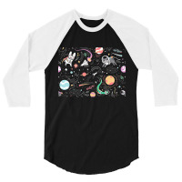 Space Cat 3/4 Sleeve Shirt | Artistshot