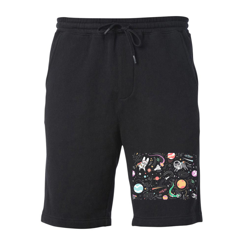 Space Cat Fleece Short by Bandungan | Artistshot