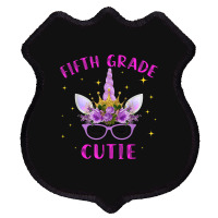 Fifth Grade Cutie Unicorn Face Lover 5th Grade Girl Gift Shield Patch | Artistshot