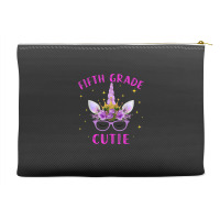 Fifth Grade Cutie Unicorn Face Lover 5th Grade Girl Gift Accessory Pouches | Artistshot