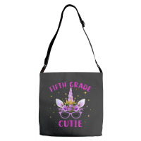 Fifth Grade Cutie Unicorn Face Lover 5th Grade Girl Gift Adjustable Strap Totes | Artistshot