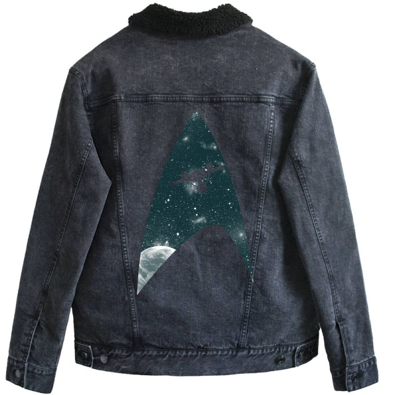 Space The Final Frontier Unisex Sherpa-Lined Denim Jacket by ardylanda | Artistshot