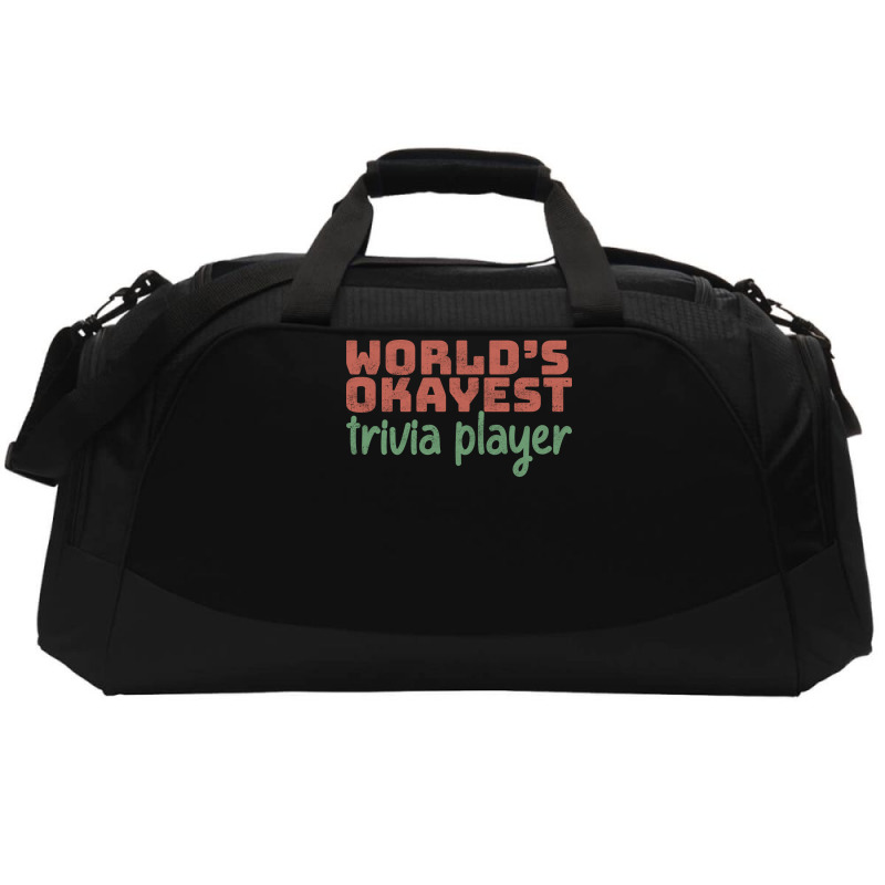 Worlds Okayest Trivia Player Aesthetic Active Duffel | Artistshot