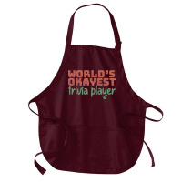 Worlds Okayest Trivia Player Aesthetic Medium-length Apron | Artistshot