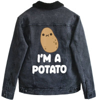 I'm A Potato Food Vegetable Lover Kawaii Style Unisex Sherpa-lined Denim Jacket | Artistshot