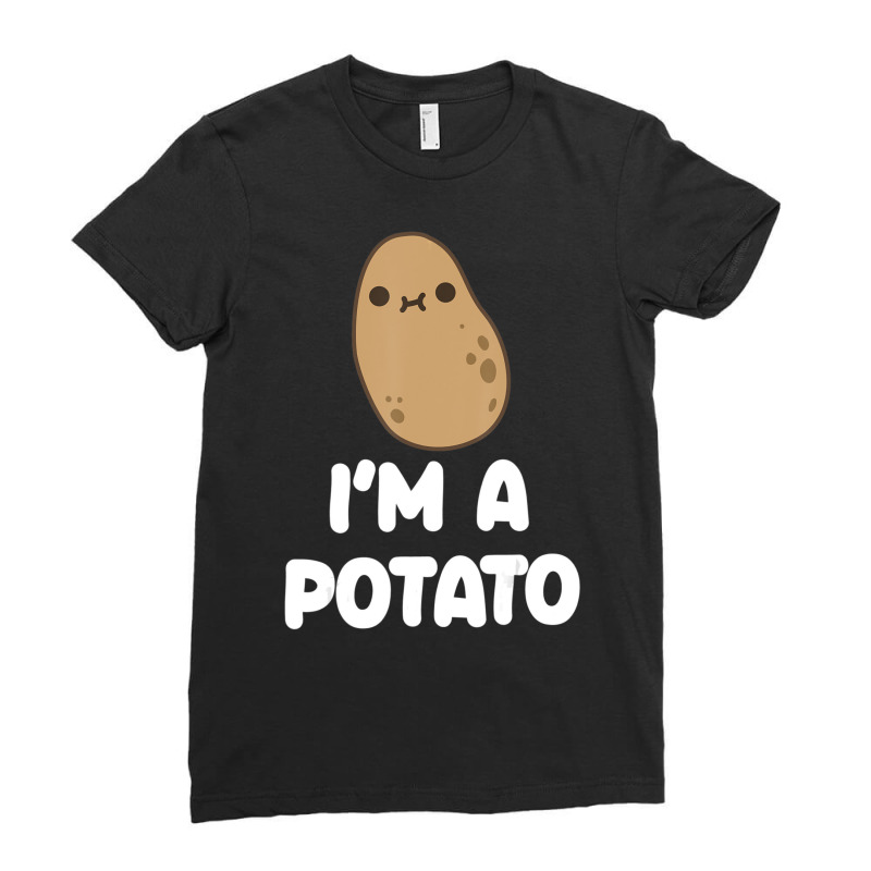 I'm A Potato Food Vegetable Lover Kawaii Style Ladies Fitted T-Shirt by namnguyen | Artistshot