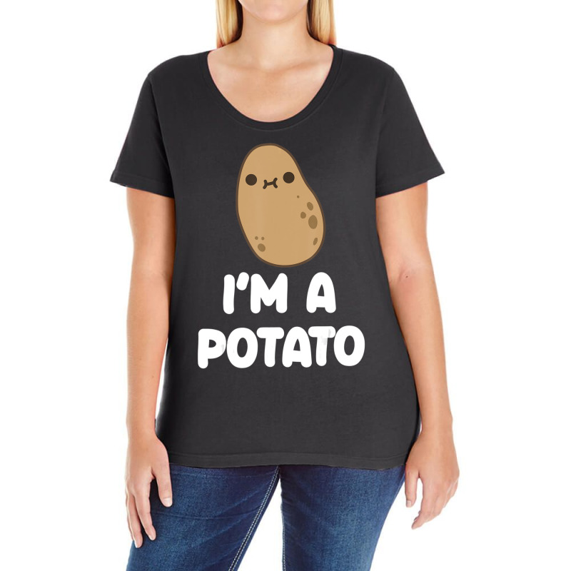 I'm A Potato Food Vegetable Lover Kawaii Style Ladies Curvy T-Shirt by namnguyen | Artistshot