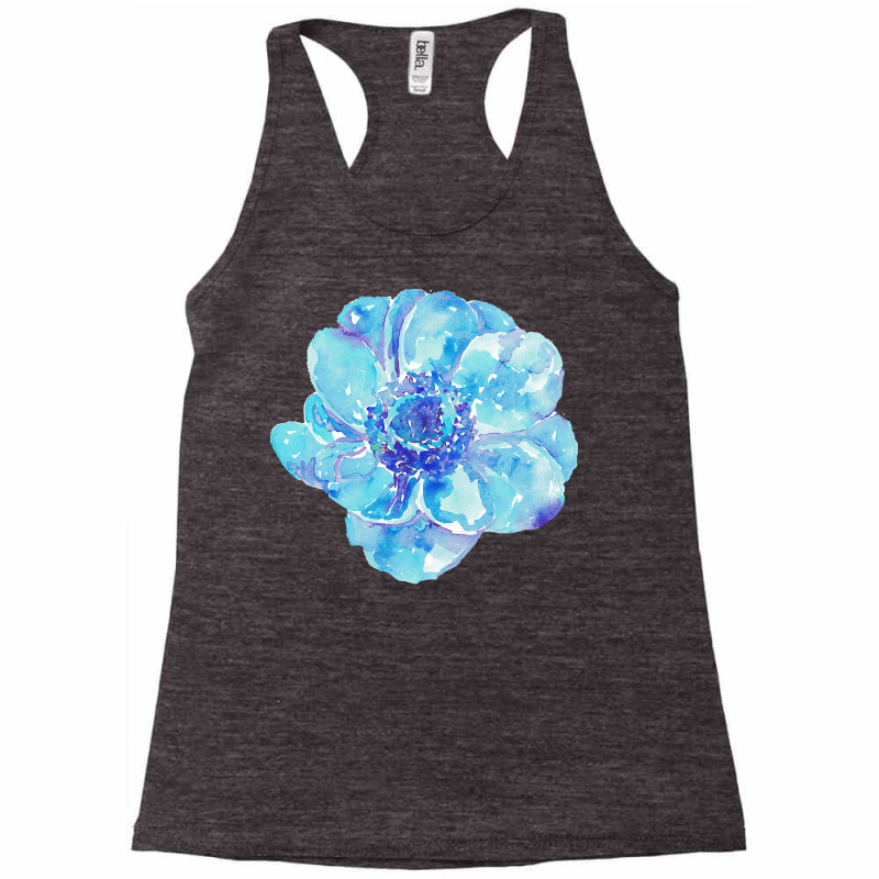 Blue Anemone Flower Painting Red Green Flower Red Green Abstract Water Racerback Tank by tremaineconsidine474 | Artistshot