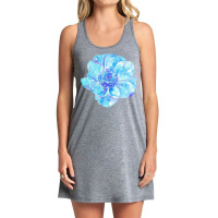 Blue Anemone Flower Painting Red Green Flower Red Green Abstract Water Tank Dress | Artistshot