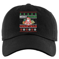 Merry Fucking Christmas Adult Humor Santa Pun Ugly Sweater Kids Cap | Artistshot