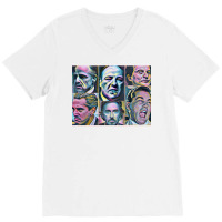 Gangsters Painting Movie Goodfellas Godfather Casino Scarface Sopranos V-neck Tee | Artistshot