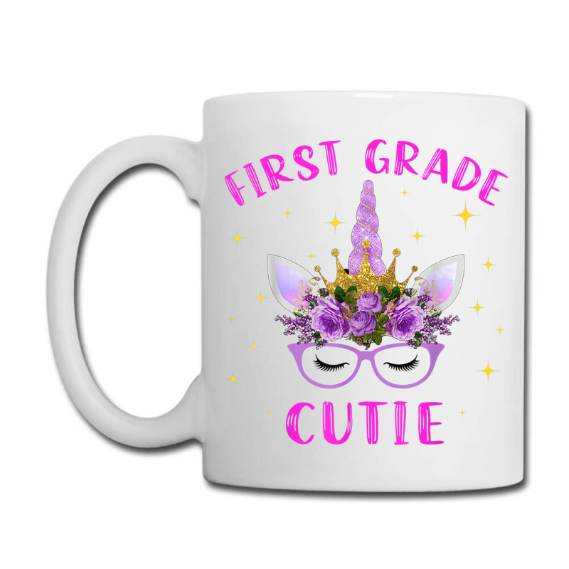 First Grade Cutie Unicorn Face Lover 1st Grade Girl Gift Coffee Mug | Artistshot