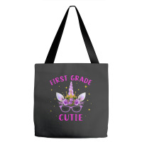 First Grade Cutie Unicorn Face Lover 1st Grade Girl Gift Tote Bags | Artistshot