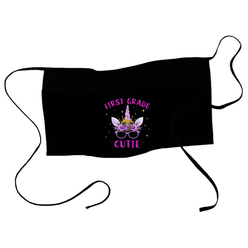 First Grade Cutie Unicorn Face Lover 1st Grade Girl Gift Waist Apron | Artistshot