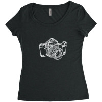 Pentax 6x7 Medium Format Camera White Ink 1 Women's Triblend Scoop T-shirt | Artistshot