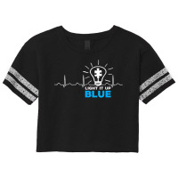 Light It Up Blue Tshirt Puzzle Heartbeat Autism Awareness T Shirt Scorecard Crop Tee | Artistshot