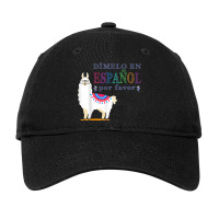 Th Dimelo En Espanol Bilingual Spanish Teacher Llama Costume Adjustable Cap | Artistshot