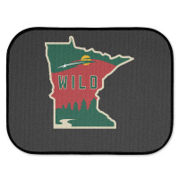 Mn Wild Outline Rear Car Mat | Artistshot