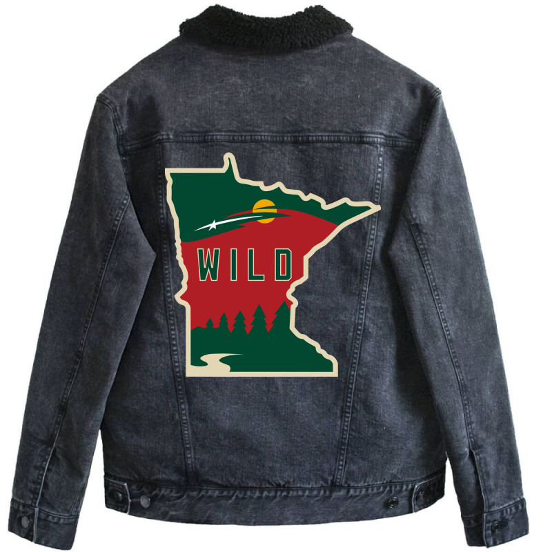 Mn Wild Outline Unisex Sherpa-lined Denim Jacket | Artistshot