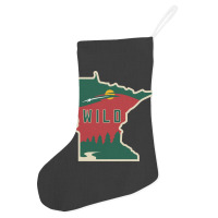 Mn Wild Outline Holiday Stocking | Artistshot