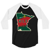 Mn Wild Outline 3/4 Sleeve Shirt | Artistshot