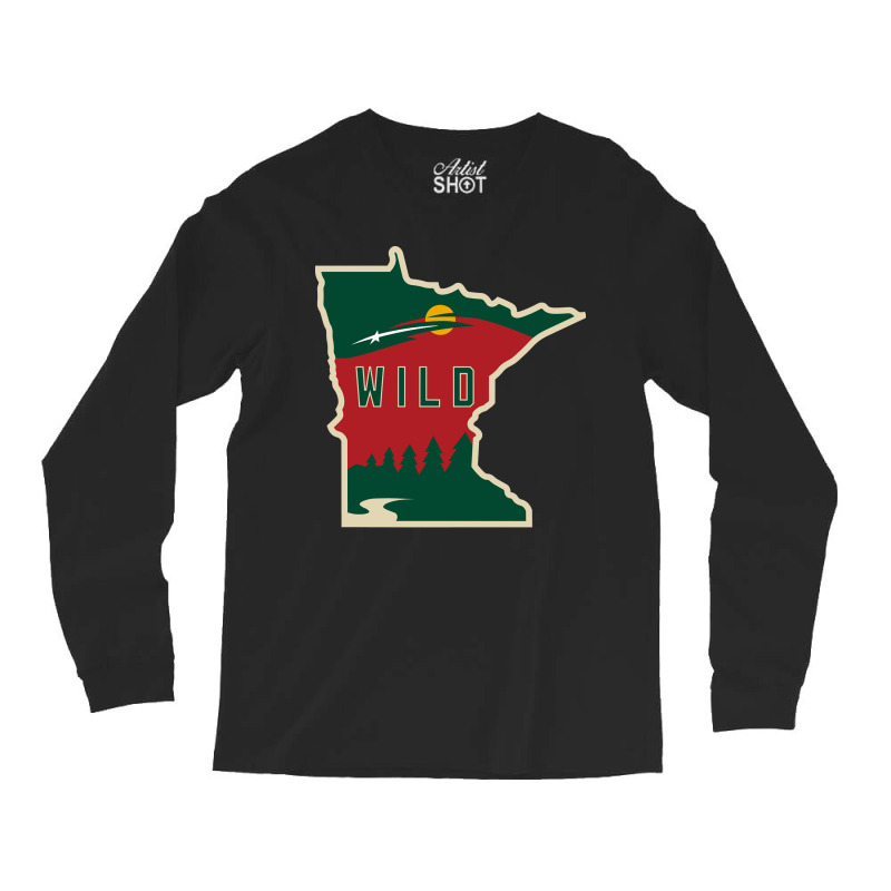 Mn Wild Outline Long Sleeve Shirts | Artistshot