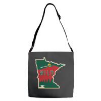 Mn Wild Outline Adjustable Strap Totes | Artistshot