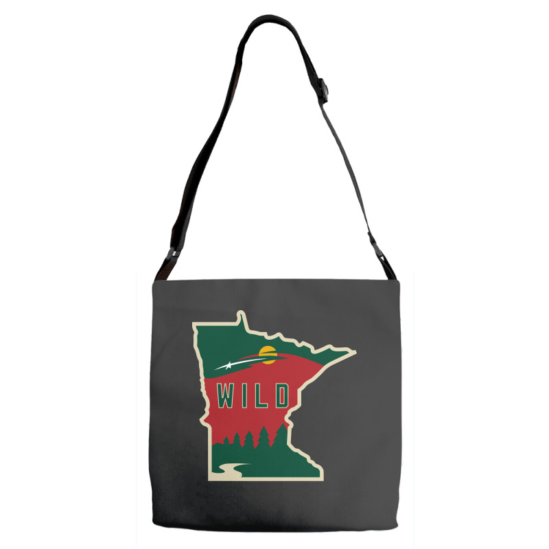 Mn Wild Outline Adjustable Strap Totes | Artistshot