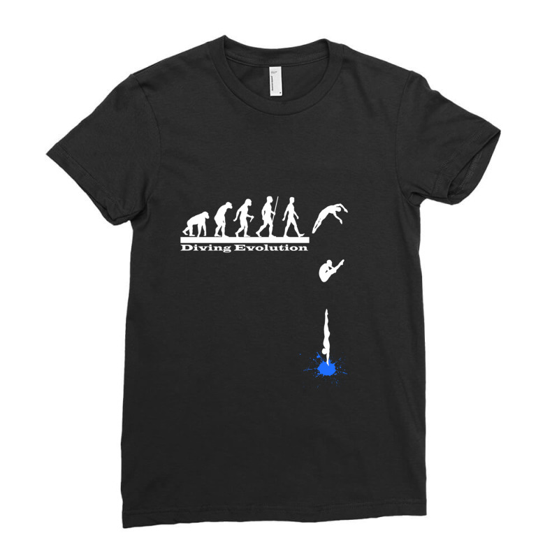 Springboard Diving Evolution Sport Platform Diver Gift Ladies Fitted T-Shirt by TIMMYBWRIGHT | Artistshot