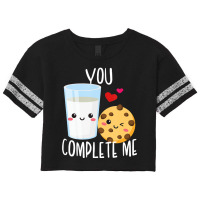 Hot Trend You Complete Me Cute Kawaii Milk & Cookies Valentine Couple Scorecard Crop Tee | Artistshot