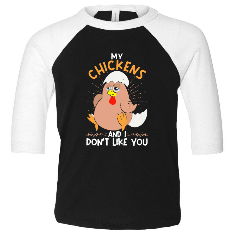 Chicken  Funny Farmer Farming Chicken Lover Farm Animal Chicke Toddler 3/4 Sleeve Tee by daunikan | Artistshot