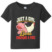 Chicken  Girls Pig Farmer Farming Farm Animal Chicken Baby Tee | Artistshot