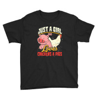 Chicken  Girls Pig Farmer Farming Farm Animal Chicken Youth Tee | Artistshot