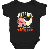 Chicken  Girls Pig Farmer Farming Farm Animal Chicken Baby Bodysuit | Artistshot