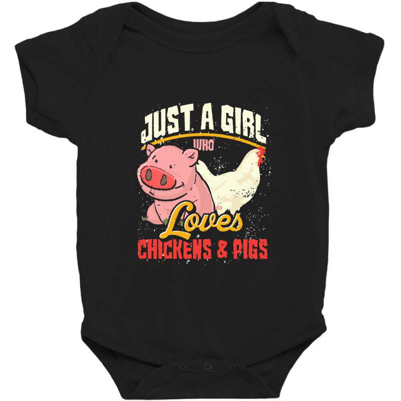 Chicken  Girls Pig Farmer Farming Farm Animal Chicken Baby Bodysuit by daunikan | Artistshot