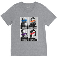 Renaissance Ninja Artists Poster Style Pop Art V-neck Tee | Artistshot