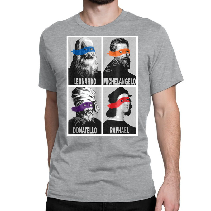 Renaissance Ninja Artists Poster Style Pop Art Classic T-shirt by viliusbassri7 | Artistshot