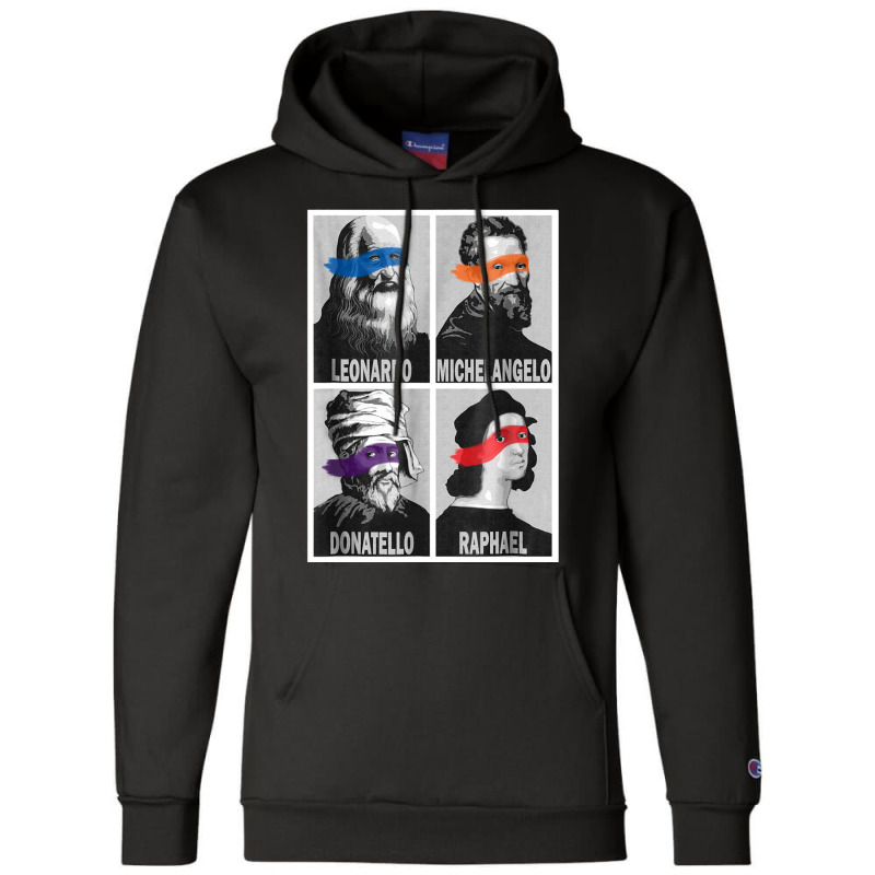 Renaissance Ninja Artists Poster Style Pop Art Champion Hoodie by viliusbassri7 | Artistshot