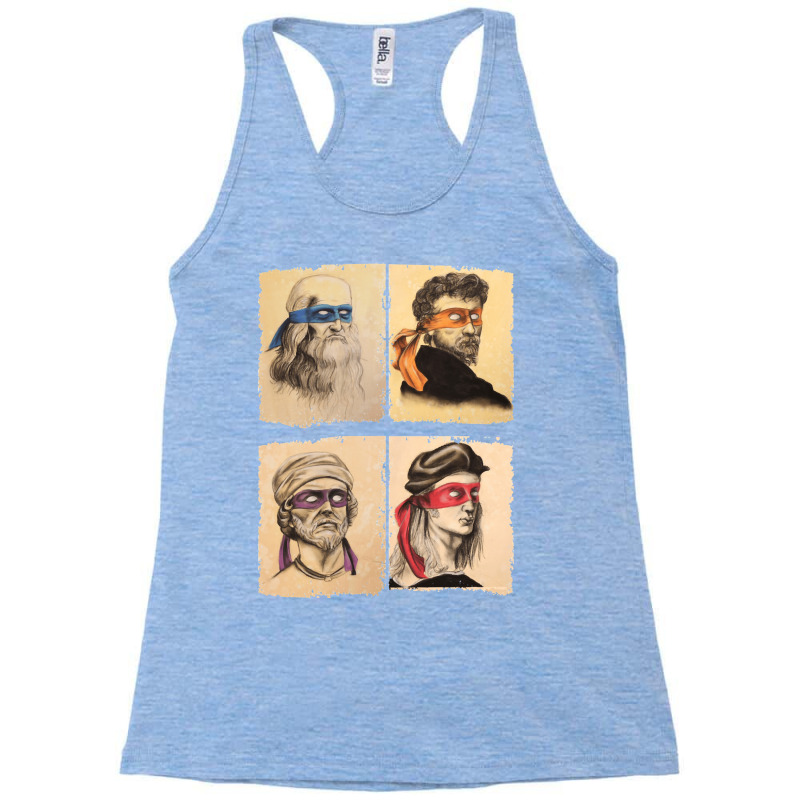 Funny Italian Artists Turtles Art Lovers Gift Renaissance Ninja Artist Racerback Tank by meguybodeku | Artistshot