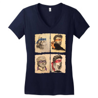 Funny Italian Artists Turtles Art Lovers Gift Renaissance Ninja Artist Women's V-neck T-shirt | Artistshot