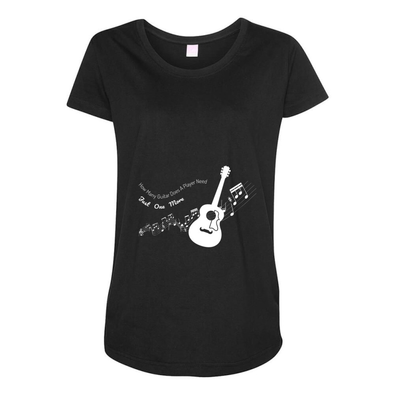 Guitar With Flying Music Notes Maternity Scoop Neck T-shirt by ELIZABETHKARLENEWINCELOWICZ | Artistshot