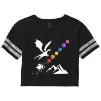 Nerdy Christmas Rainbow Polyhedral Dice Set Tabletop Rpg Addict Scorecard Crop Tee | Artistshot