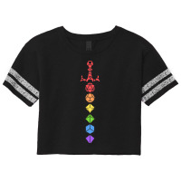 Nerdy Rainbow Polyhedral Dice Set Sword Tabletop Rpg Gaming Relaxed Fi Scorecard Crop Tee | Artistshot