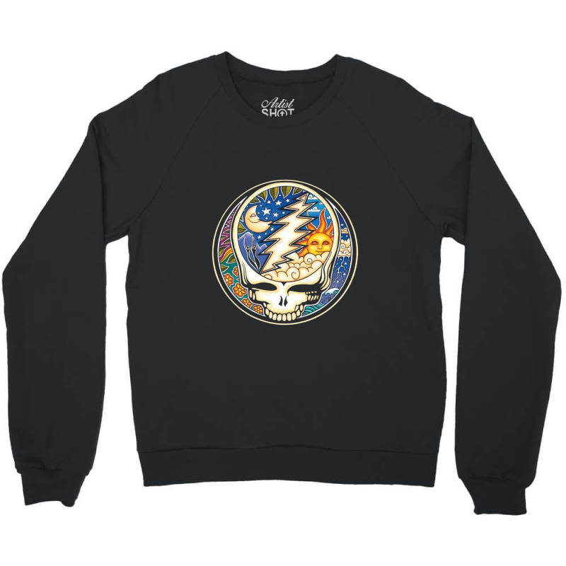 The Blitz Grateful On The Moon Light And Sun Crewneck Sweatshirt | Artistshot