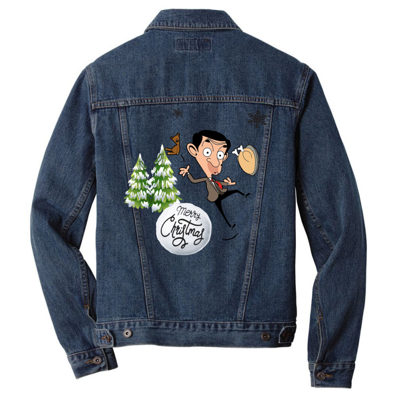 Bean Merry Christmas Men Denim Jacket | Artistshot