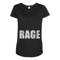 Rage Distressed Text Maternity Scoop Neck T-shirt | Artistshot