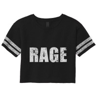 Rage Distressed Text Scorecard Crop Tee | Artistshot