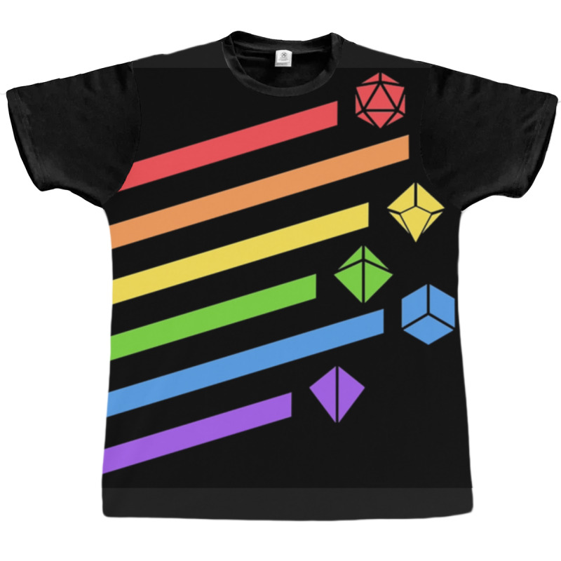 Rainbow Dice Set Tabletop Rpg Gaming Graphic T-shirt | Artistshot